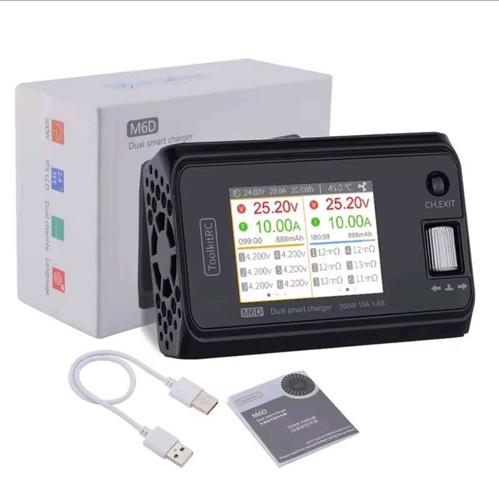 Зарядні пристрої ToolkitRC M7, M6D, M8P, M9, M6AC, M6DAC