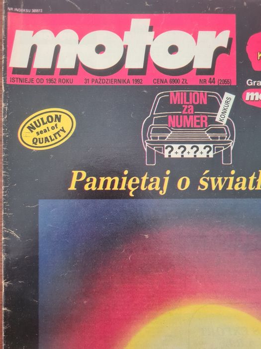 Czasopismo Motor z października 1992 roku