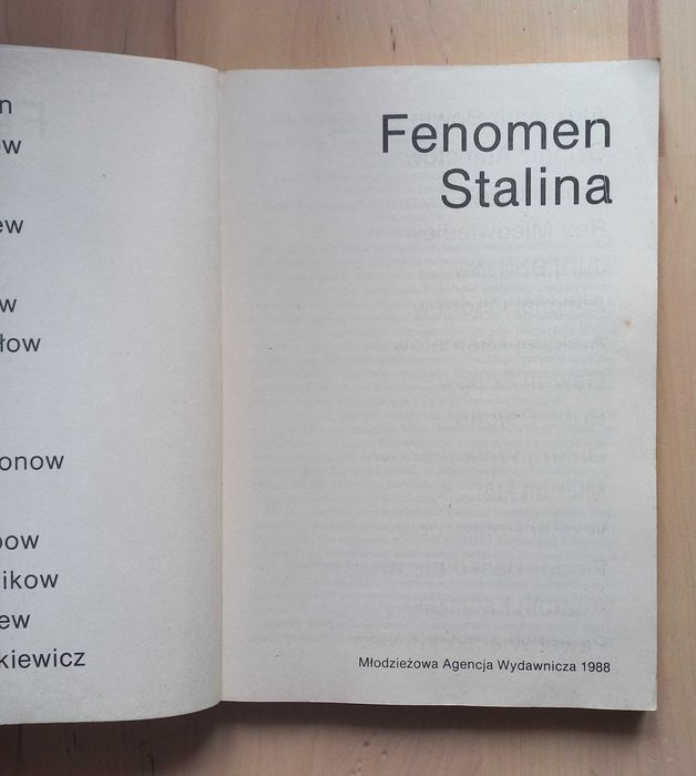 Fenomen Stalina Praca zbiorowa 1988 wyd. I