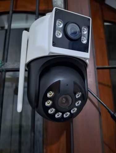 [NOVO] Câmara de Vigilância Exterior Wi-Fi 5K • 2 Lentes • 8 MP + 8 MP