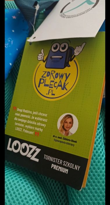 Nowy plecak tornister, sztywne plecy dziewczynka  jednorożec