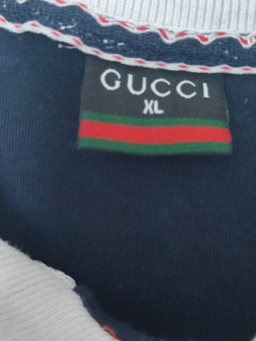 Koszulka męska polo z monogramem Gucci. Rozmiar L