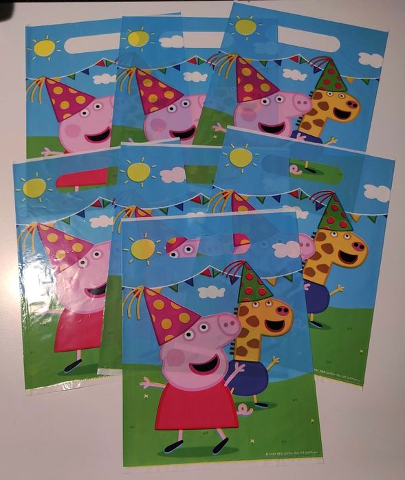 Świnka Peppa torebeczki na prezent upominek 7 sztuk
