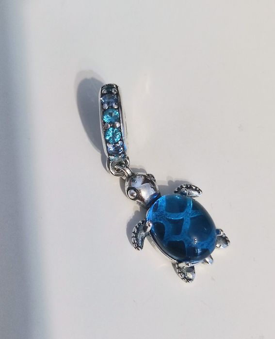 Pandora zawieszka żółw szkło Murano S925 ALE