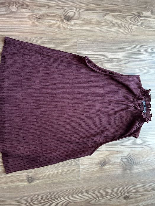ZARA top bluzka elegancka Bordo r M