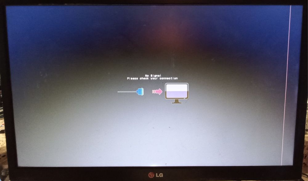 Monitor/lcd para computador com pequena falha vertical à direita