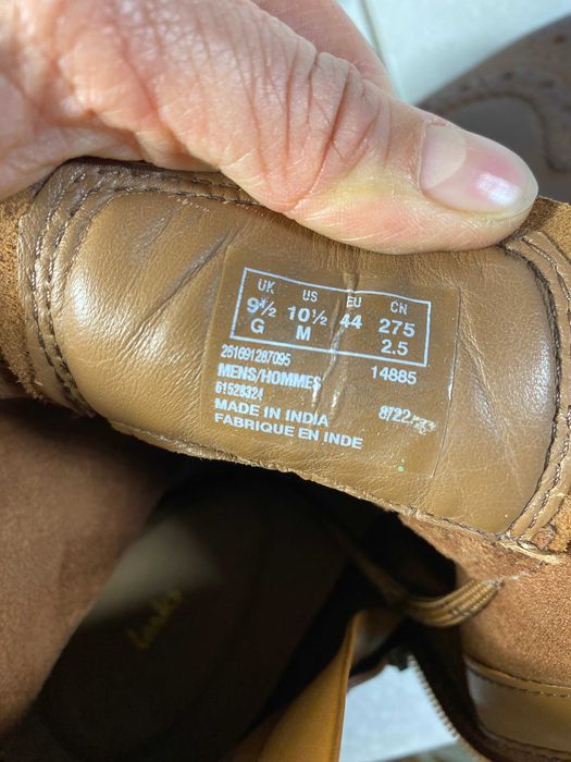 clarks marron мужские кожаные ботинки оксфорды 43-44р 27,5см оригинал