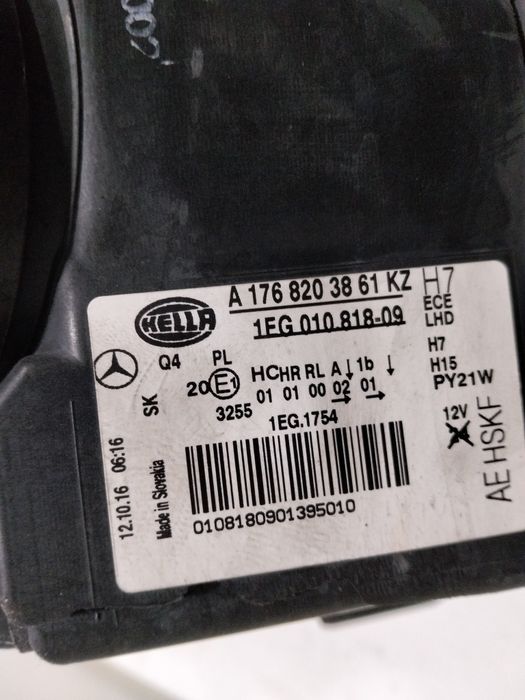 Farol Mercedes w176 classe A otica 2013