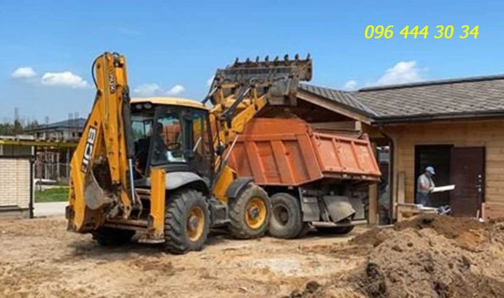 APEHДА Экскаватopа JCB-3-4СХ: BЫBOЗ Гpyнтa, Mycopa: Cыпучиe. Самoсвaлы