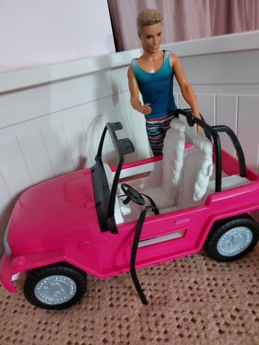 Barbie plażowy samochód terenowy auto jeep ken - gratis lalka barbie