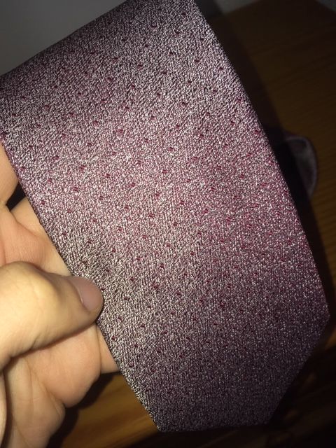 Gravata cinza/bordô 7,5cm Giovanni Galli Nova