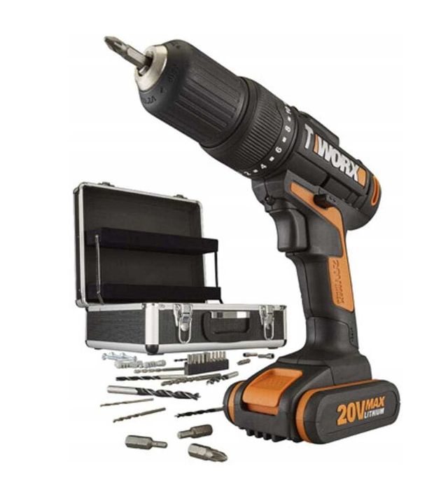 Wiertarko-wkrętarka udarowa Worx wx371.2 20V Zestaw 2x1,5Ah walizka