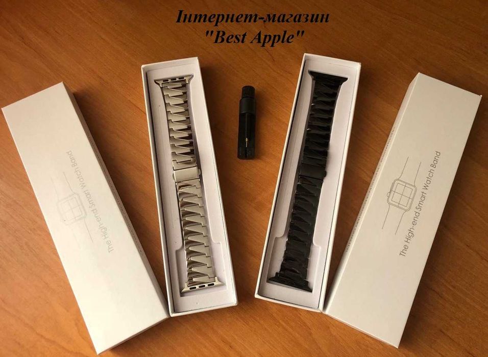 Сталевий блочний браслет, Link Stainless Steel Sawtooth для AppleWatch