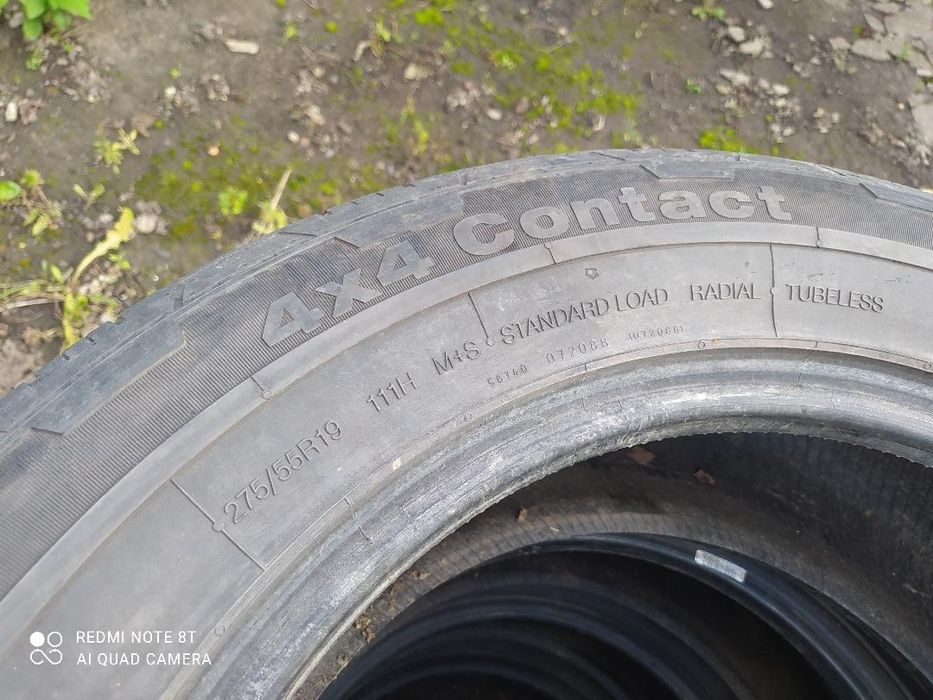 Продам летние шины Continental 4x4 Contact 275/55 R19 111H