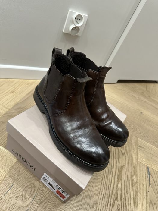 Buty sztyblety lasocki skórzane