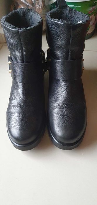 Botki premium Hugo Boss skóra naturalna