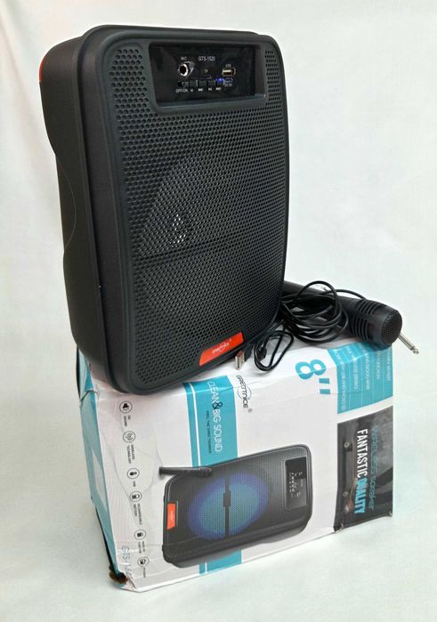 Coluna portátil Greatnice GTS-1520 8" – Bluetooth – Microfone