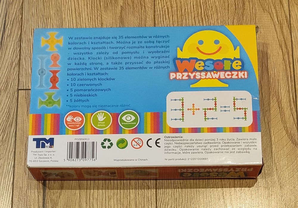 Wesołe przyssaweczki kreatywna zabawa 35 elementów nowe