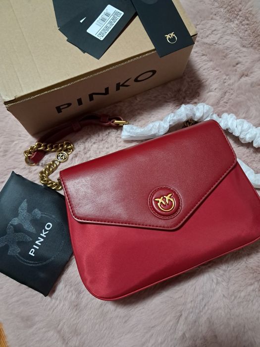 Pinko NFC torebka listonoszka Gate Twins dark red ciemny czerwony burg