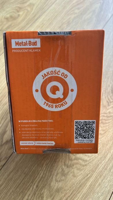 Klamka Euforia 2x z kwadratowym szyldem, czarny mat NOWE