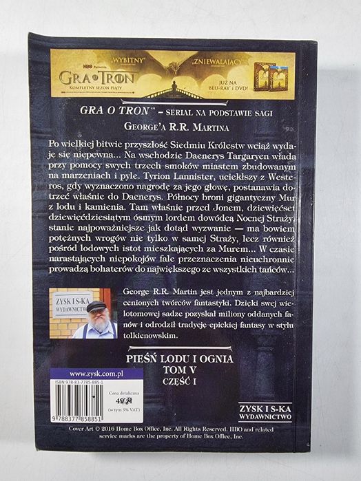 Taniec ze Smokami Tom 1 / Gra o Tron / Martin Pieśń Lodu i Ognia