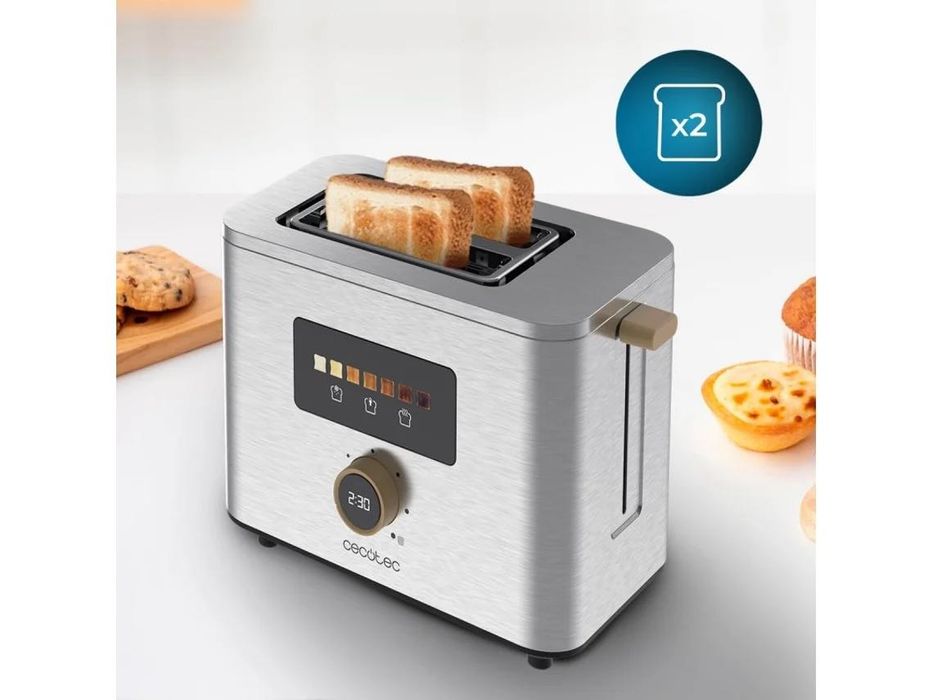 Torradeira 950W em Aço Inoxidável (Nova/selada)