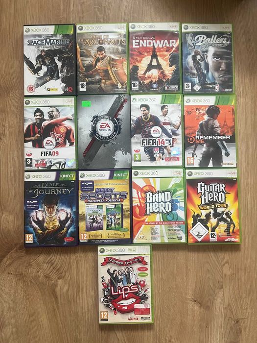 Gry xbox 360, Guitar Hero, FIFA, NBA, Warhammer Space Marine, Kinect