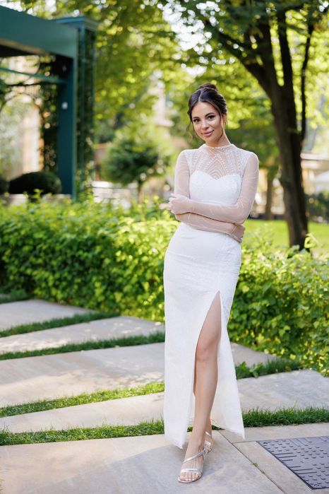 Весільна/вечірня сукня дизайнерської ручної роботи!