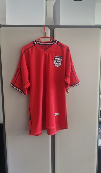 Vintage Koszulka Piłkarska Reprezentacji Anglii England Red Og