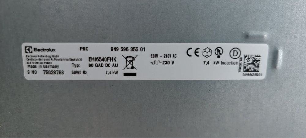 Płyta indukcyjna Elektrolux