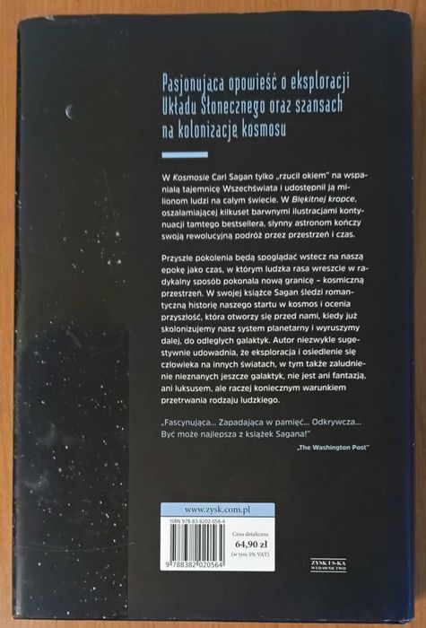 Carl Sagan "Błękitna kropka. Człowiek i jego przyszłość w kosmosie"