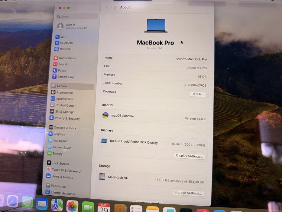 MacBook 14 Pro M1 - 500gb - 16gb - 2021