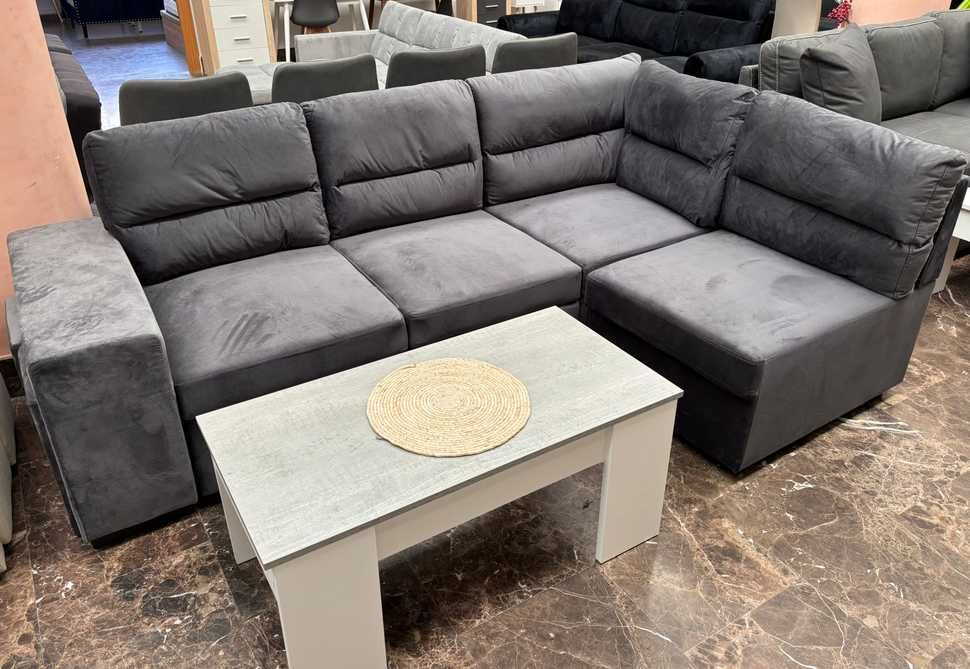 Novo sofá-cama de veludo + pufe/ Entrega grátis/ Pagamento na entrega