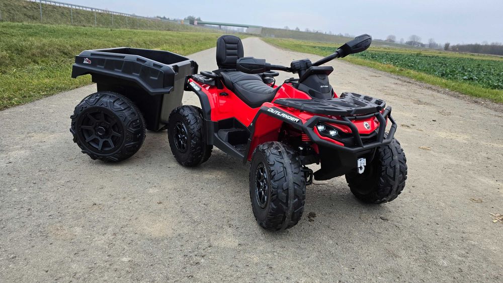 ZESTAW QUAD + PRZYCZEPA outlander na akumulator 24V 800w dla dzieci
