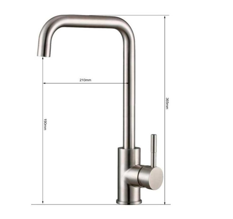 Змішувач для кухні Falanco 8106 нержавійка новий