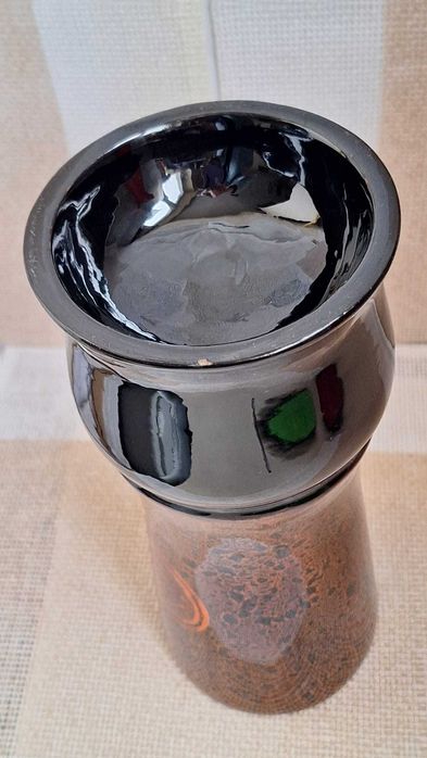 WYSOKI wazon / flakon z Laki, na suche bukiety i żywe kwiaty PRL retro