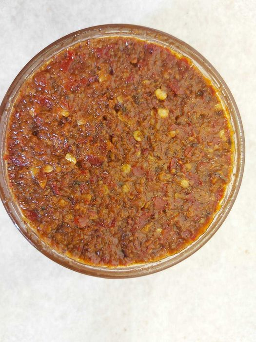 Аджика Абхазская с грецким орехом 2025г, домашняя консервация