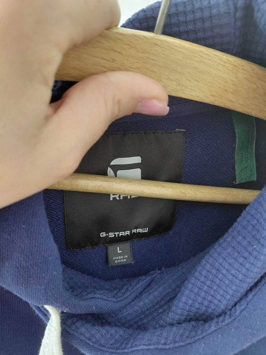 Bluza męska G-Star Raw granatowa hoodie z kapturem rozmiar LL