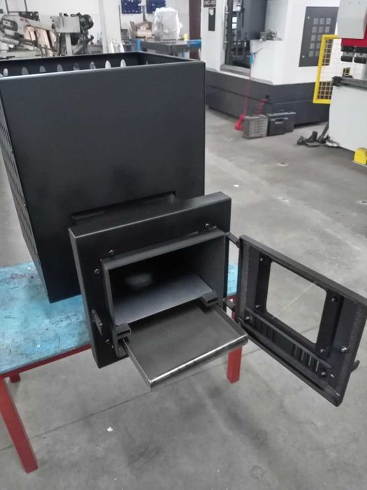 Piec tunelowy do sauny opalany drewnem, zewnętrzny 8-20m3