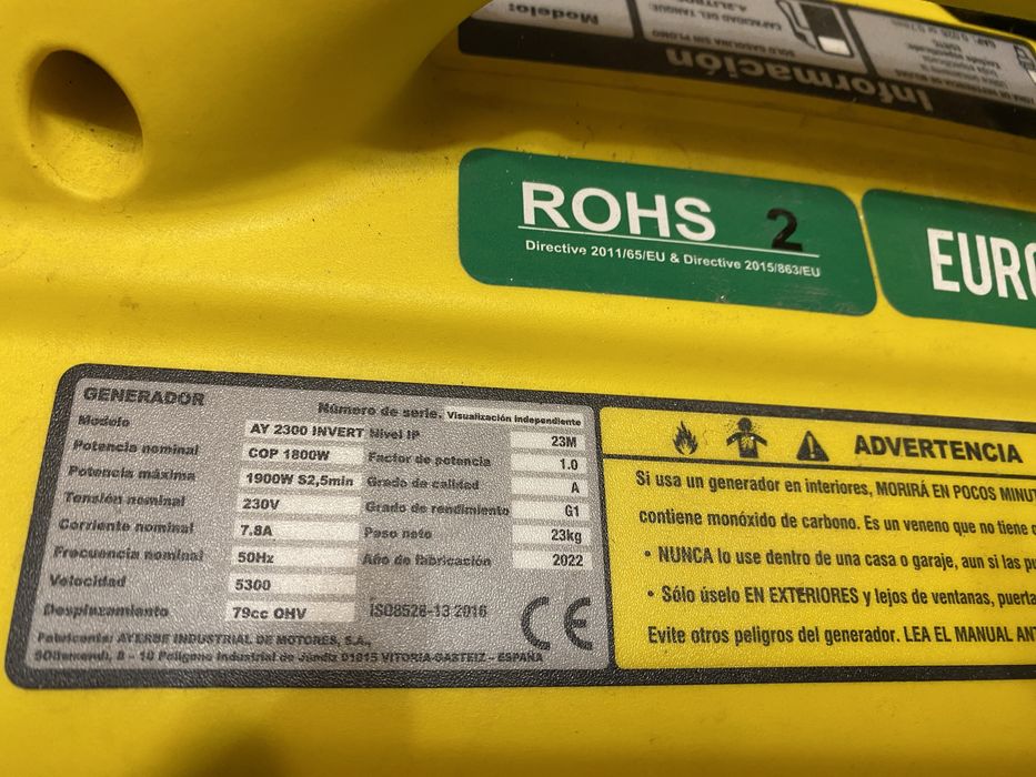 Генератор электрический инвертореый AY 2300 invert