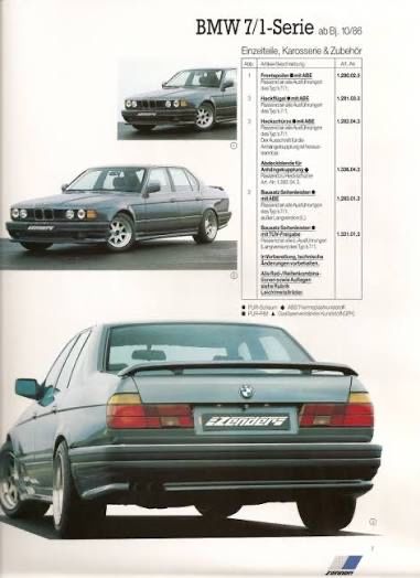 Спойлер Zender BMW e32 (можливо е38)