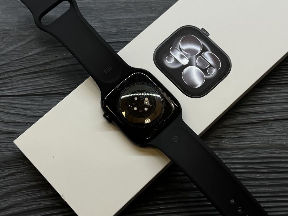 Apple Watch Series 10 46mm Jet Black (MEUX4) Black Sport Band M/L Магазин Гарантія