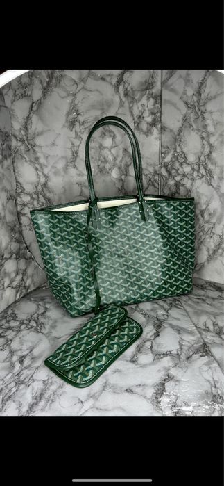 Сумка шоппер від goyard з комбінацією шкіри та полотна, оригінал
