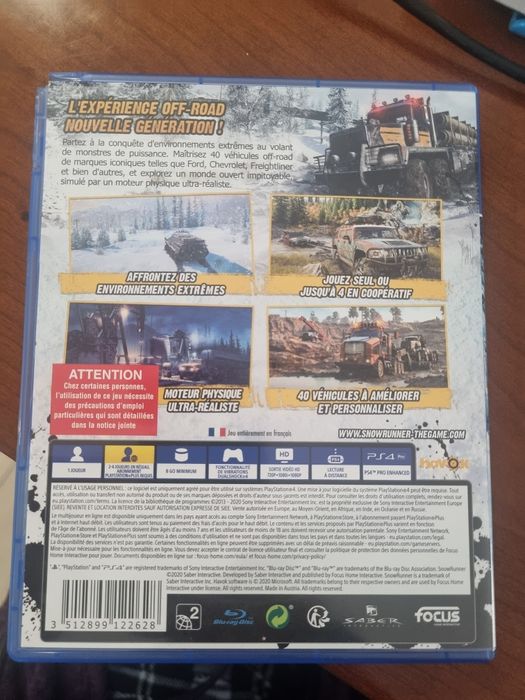 Jogo ps4 snow runner