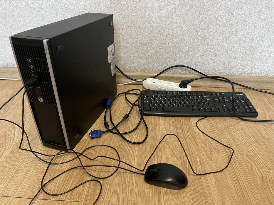 Компʼютер hp ПК офісний Системний блок Клавіатура Мишка Шнури