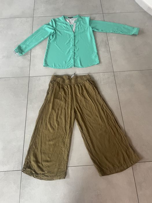 Elegancki komplet bluzka Esprit + spodnie roz. XL