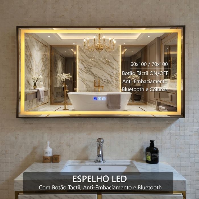 Espelhos de Iluminação Led Retangularngular