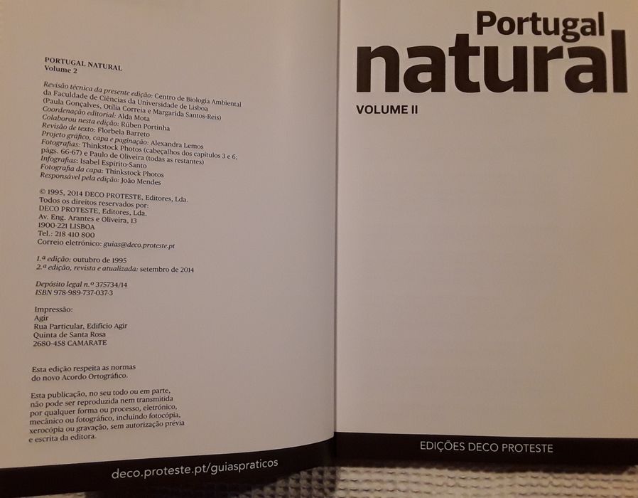 Livros Deco Proteste - Portugal Natural volume I e II