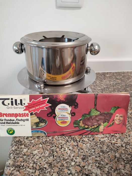 Fondue em aço inoxidável