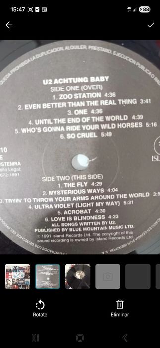 Disco de Vinil de  U2